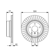 Disque de frein Bosch 0986479569 - ventilé - 5 trous - pour assemblage arrière Disque de frein Bosch 0986479569 - ventilé - 5 trous - pour assemblage arrière