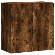 Helloshop26 - Armoire murale pratique rangement décoratif 60 x 31 x 60 cm en bois d'ingénierie chêne fumé 02_0048824 - Bois massif 3000235498051