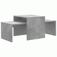 Helloshop26 - Ensemble de table basse 100 x 48 x 40 cm bois ingénierie gris 02_0042099 - 3000213664850 Helloshop26 - Ensemble de table basse 100 x 48 x 40 cm bois ingénierie gris 02_0042099 - 3000213664850