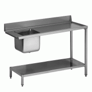 ITALCONCEPT L2G Table D'Entree Lv Adossee + Plage + Etagere, 830 x 1600 x 780mm - 3616350154415