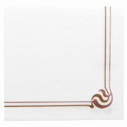 Serviette papier gaufré 2 plis blanc Maxim marron 40x40cm - par 1200