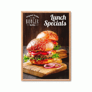 SHOWDOWN Displays Exposiciónate Cadre Clic-Clac Standard 70x100 cm Coins En Onglet 25 mm Bois KR70x100G25LB - marron aluminium 8596052191428