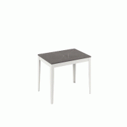 Stones Console Xenia - Table d'entrée avec plateau en céramique sur verre effet marbre Portoro noir et structure en métal noir - 110 cm - blanc mul Stones Console Xenia - Table d'entrée avec plateau en céramique sur verre effet marbre Portoro noir et structure en métal noir - 110 cm - blanc mul
