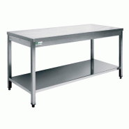 Table inox avec tablette inférieure - série 600 - long. 1400 mm (DC6014) AFI collin-lucy