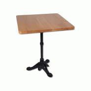 Table plateau bois pied en fonte Inconnue TBLCA60x60Bois