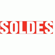 Affiche Soldes 172x40 cm - Rouge - Papier - Blanc