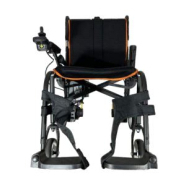 Fauteuil électrique en aluminium vraiment léger avec dossier rabattable et accoudoirs relevables - LITE