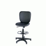 Chaise de caisse en cuir noir - 45x60x43cm - Supporte jusqu'à 120kg