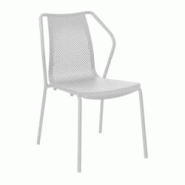 Chaise de jardin empilable en aluminium Bari blanc Proloisirs - blanc 3700103097644 Chaise de jardin empilable en aluminium Bari blanc Proloisirs - blanc 3700103097644