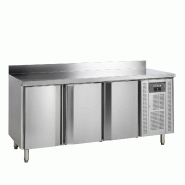 Comptoir pour saladette réfrigéré CK7310X1SP 3 portes GN1/1 Inox TEFCOLD