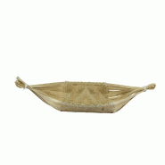 Corbeille en bambou gondole grand modèle 66/52x23x10/15 cm  - par 20