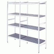 EURAST - Étagères en duralumin 4 niveaux - 2800x370x1700 mm - 28003400 - inox 28003400 EURAST - Étagères en duralumin 4 niveaux - 2800x370x1700 mm - 28003400 - inox 28003400