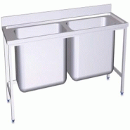 FRICOSMOS Évier à deux cuves de grande capacité - inox FRFRI020