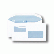 GPV Boîte de 1000 enveloppes Envel'Matic blanches 115x229/C6, 80 g/m², avec fenêtres 45x100 à 20/20 et 35x80 à 60x134, gommées - 3250650025824