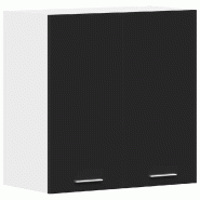 Helloshop26 - Armoire suspendue de rangement fonctionnelle cuisine 60 x 31 x 60 cm en bois d'ingénierie noir 02_0047679 - noir Bois massif 3000234904
