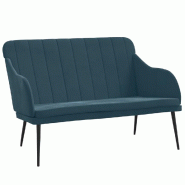 Helloshop26 - Banc banquette 110 x 76 x 80 cm velours bleu 02_0010510 - bleu métal 3000578782725