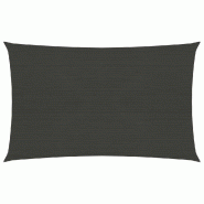 Helloshop26 - Voile toile d'ombrage parasol 160 g/m² 2,5 x 4 m PEHD anthracite 02_0008907 - 3000477547760