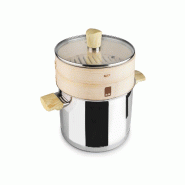 Hostelnovo del Valles Hostelnovo - Set casserole + panier vapeur Sanna 22 cm - argenté inox 663822
