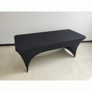 Housse pour table pliante - 183x76cm - noir