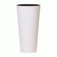 Prosperplast - Pot TUBUS SLIM - 20x20x38,1 cm, coloris Blanc - blanc plastique polypropylène ZA4052
