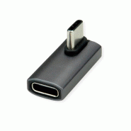 ROLINE Adaptateur USB4 Gen 3x2, Aluminium, coudé à 90°, Type C, M/F, argent_0
