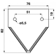 Section de lame 206236m1-s massey ferguson - référence : me-206236m1-s