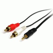 StarTech Cble audio stéréo de 1 m - Mle 3,5 mm vers mle 2