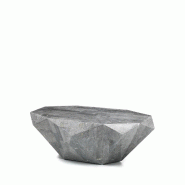 Stones Diamond Medium Table Basse (120X70X40H) En Pierre Fossile Grise - gris 8033959250648