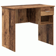 VidaXL Bureau Bois Ancien 90 x 49 x 75 cm Bois d'ingénierie Modèle Vega Executive Modern - 869272