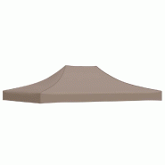 VidaXL Toit de tente de réception 4,5x3 m Taupe 270 g/m² Modèle Atlas Master Design - marron 315369