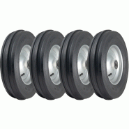 3.50-8 Haybob Rake Turner Wheels H8023 Fitted Rim 25mm Ball Bearings (Set of 4) 3.50-8 Haybob Rake Turner Wheels H8023 Fitted Rim 25mm Ball Bearings (Set of 4)