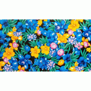 Chemin de table tissu fleurs tropicales 28cm x 5m