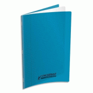 CONQUERANT Lot de 10 Cahier Classique PP piqué 24x32, 96p./48 feuilles 90g/m², Séyès, coloris turquoise - 3020120156309