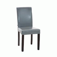 Décoshop26 - Chaise de salle à manger x1 design moderne en PVC gris et pieds en bois marron 10_0002018 - marron 3000250796293 Décoshop26 - Chaise de salle à manger x1 design moderne en PVC gris et pieds en bois marron 10_0002018 - marron 3000250796293