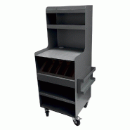 Desserte vaisselier d'extérieur Hana haute décor Gris