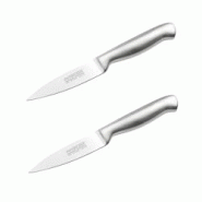 Ensemble de 2 Couteaux d'office en inox 20 cm en tout Nirosta Star - gris Acier inoxydable 18/10 3176239932041 Ensemble de 2 Couteaux d'office en inox 20 cm en tout Nirosta Star - gris Acier inoxydable 18/10 3176239932041