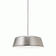 Gea Luce Lampe À Suspension Blanca S/P - Design Moderne En Aluminium Finition Nickel, Connexion E27 Max 60W, Idéale Pour Les Environnements Intérie