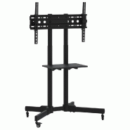 Helloshop26 - Meuble TV sur roulettes pour écran 32-70 pouces réglable hauteur 78 x 56 x 159 cm fonction inclinaison style moderne 02_0047639 - acie