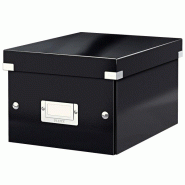LEITZ Lot de 6 Boîte de rangement Click & Store Wow, format A5, coloris noir - noir 60430095
