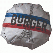Papier ingraissable pour burger motif France "Fait maison" 29,5x39cm - par 500