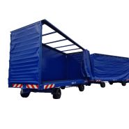 Remorque industrielle monotrace avec bâchage - geco - cmu jusqu'à 10 tonnes