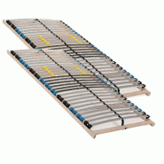 Sleepneo Sommier à lattes 160x200 cm, 7 zones, 28 lattes en bois multiplis, fabriqué en Allemagne, jusqu'à 140 kg - marron LR0416201SP100