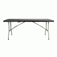 Table pliante rectangulaire Bolero noire 1,8 m - HZ169