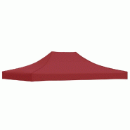 VidaXL Toit de tente de réception 4x3 m Bordeaux 270 g/m² Modèle Atlas Office Pro Vintage - rouge 315357