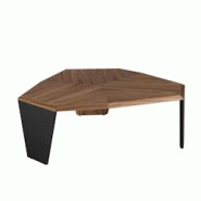 AC ANGEL CERDA Angel Cerdá Table basse asymétrique en noyer et pvc noir 2136C 115 x 96 x 40 - marron Bois manufacturé 8435631032816 AC ANGEL CERDA Angel Cerdá Table basse asymétrique en noyer et pvc noir 2136C 115 x 96 x 40 - marron Bois manufacturé 8435631032816