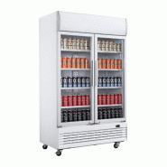 Armoire à boissons - 2 portes vitrées avec canopy - Série G - 950 L | Polar - GE580