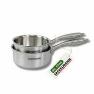 Batterie de cuisine avec 2 casseroles 14 et 18 cm en inox sans PFAS Fackelmann Vita3 - gris Acier inoxydable 18/10 3176239924107 Batterie de cuisine avec 2 casseroles 14 et 18 cm en inox sans PFAS Fackelmann Vita3 - gris Acier inoxydable 18/10 3176239924107