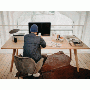 Bureau droit professionnel individuel en bois massif de chêne - Moods Mobitec Bureau droit professionnel individuel en bois massif de chêne - Moods Mobitec