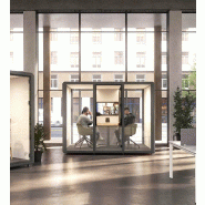 Cabine acoustique 6 personnes domus xl - MOBEL LINEA - gris anthracite , gris