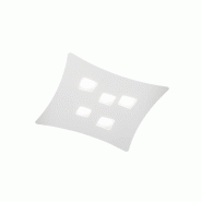 Gea Luce Plafonnier Moderne Isotta 5 Lumières Gx53 Blanc - Plafonnier Courbé En Métal 50X55Cm, Géométrique, Max 5X8W, Ampoules Exclues - blanc 80